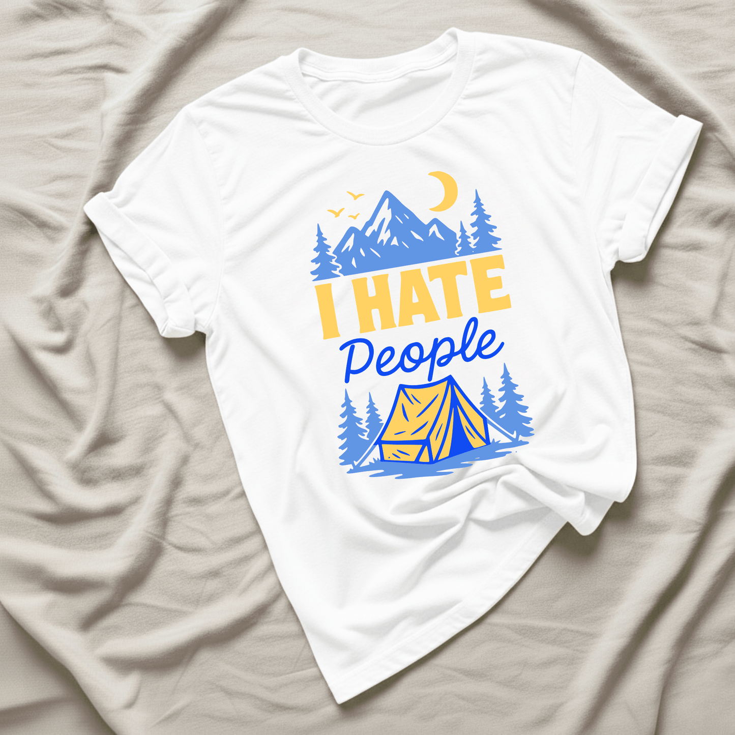 Printify T-Shirt White / XS I hate people