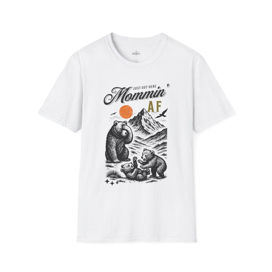 Printify T-Shirt White / XS Mommin AF