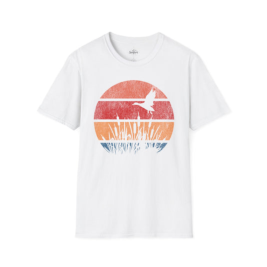 Printify T-Shirt White / XS Retro Sunset Duck