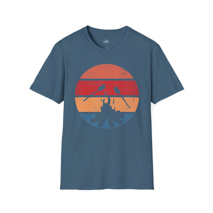 Retro Sunset Roasting Marshmallows