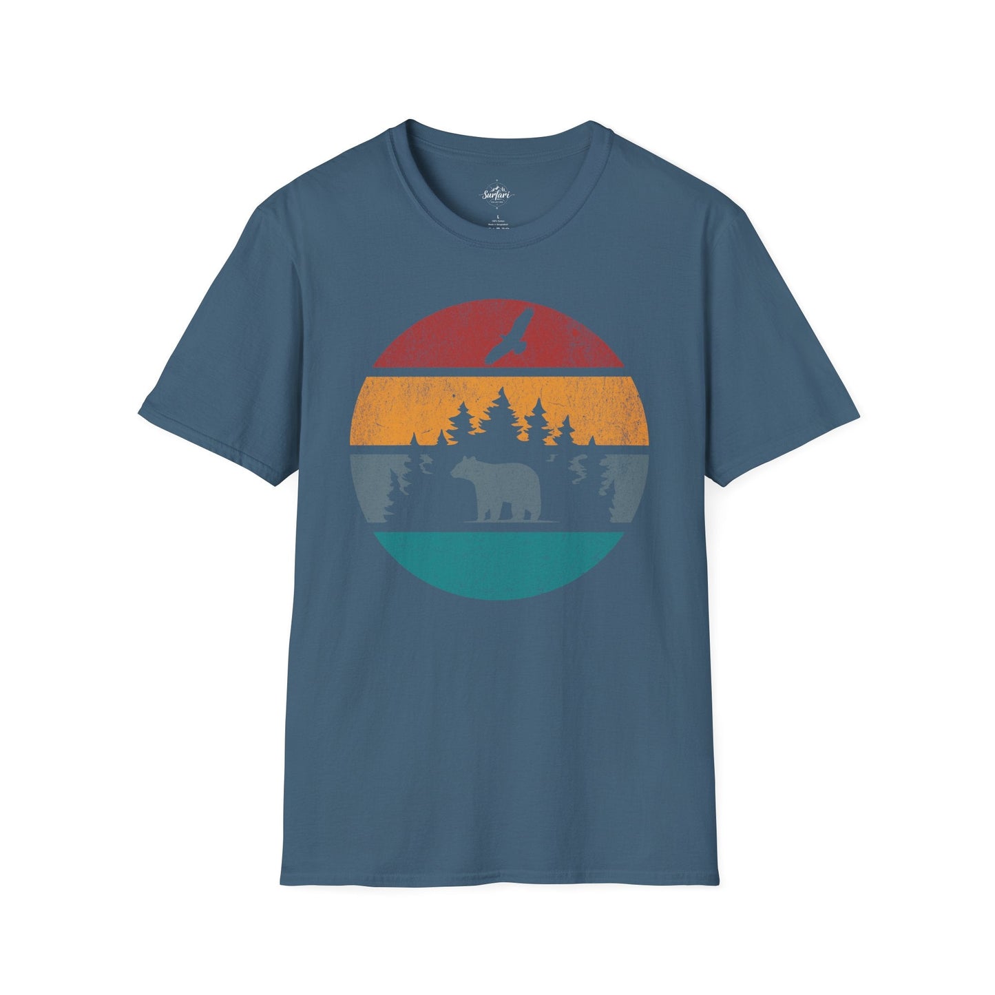 Retro Sunset California Bear