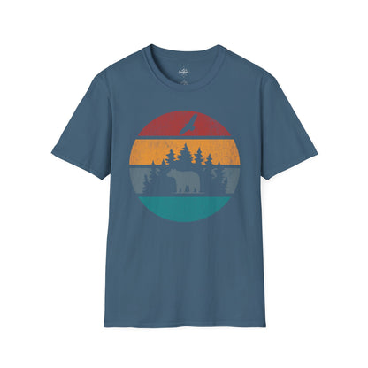 Retro Sunset California Bear
