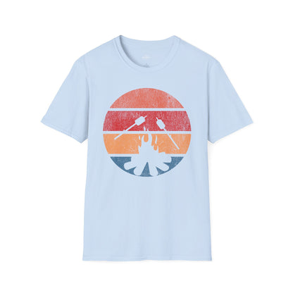 Retro Sunset Roasting Marshmallows