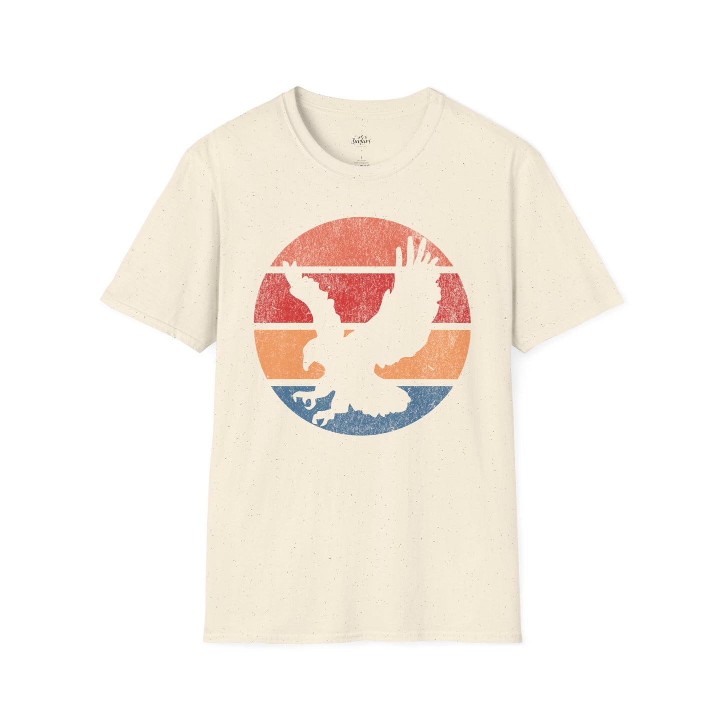 Retro Sunset Bald Eagle