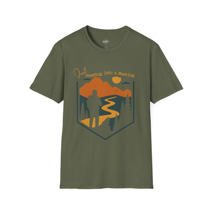 Heading into a meeting - hiker