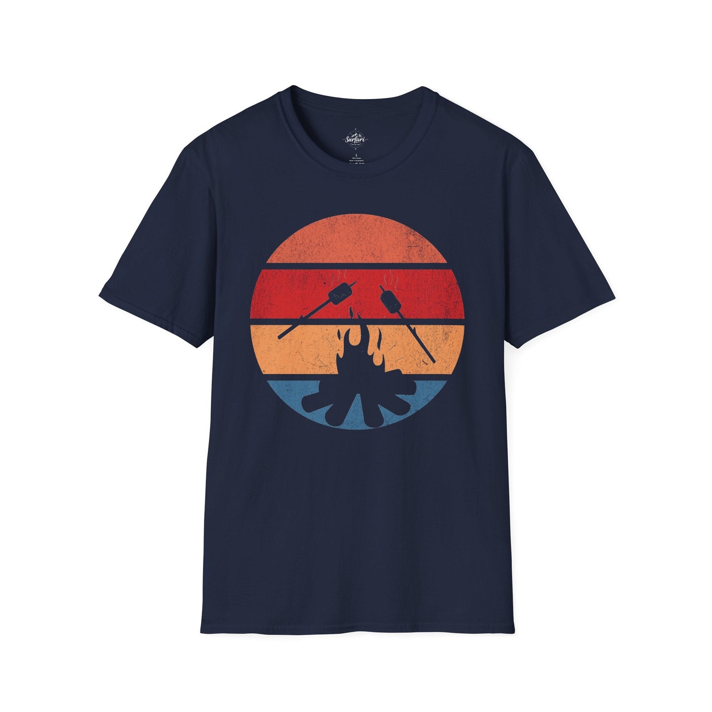 Retro Sunset Roasting Marshmallows