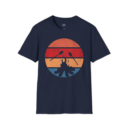 Retro Sunset Roasting Marshmallows