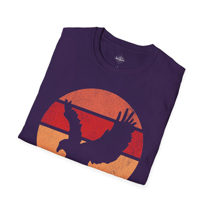 Retro Sunset Bald Eagle