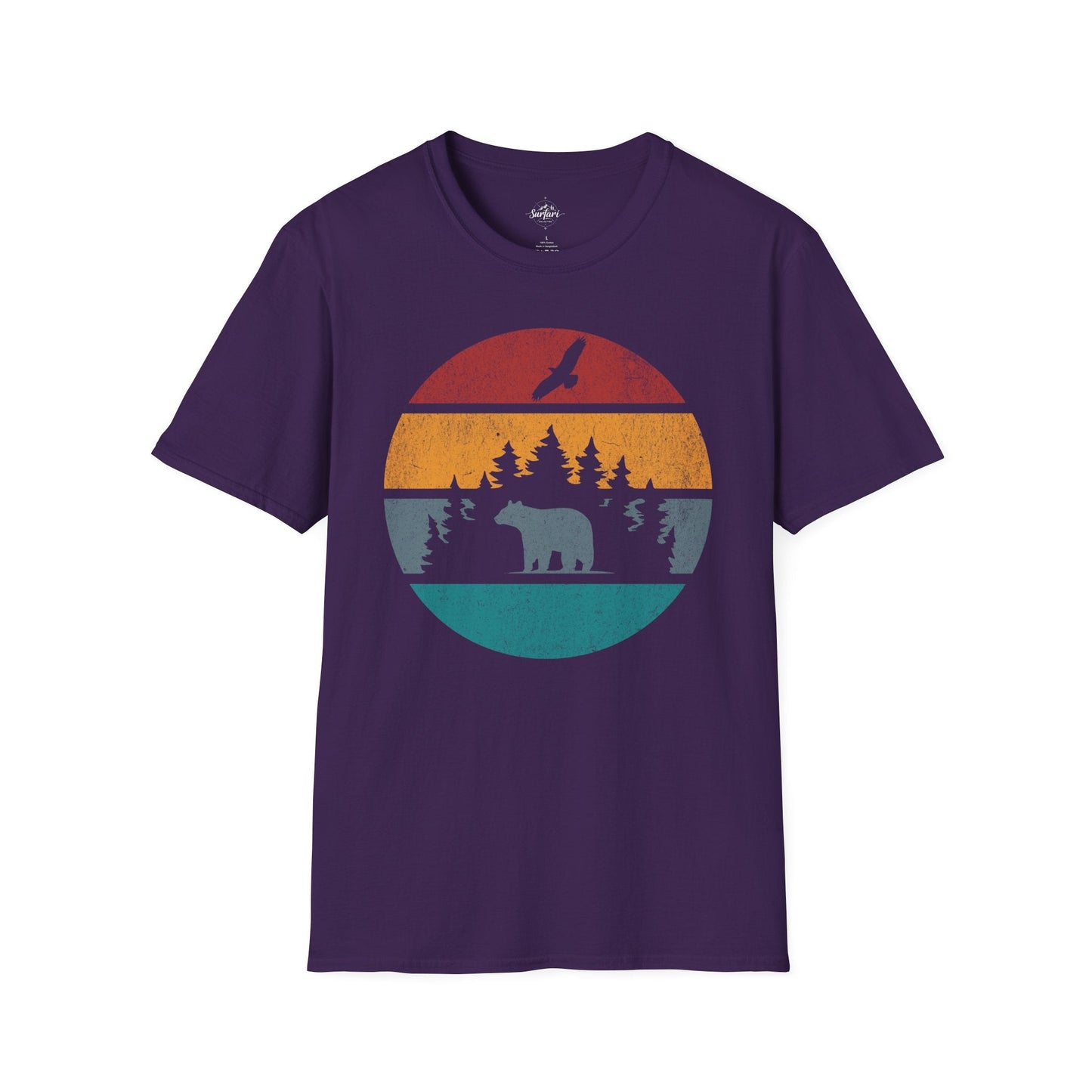 Retro Sunset California Bear