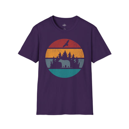 Retro Sunset California Bear