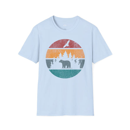 Retro Sunset California Bear