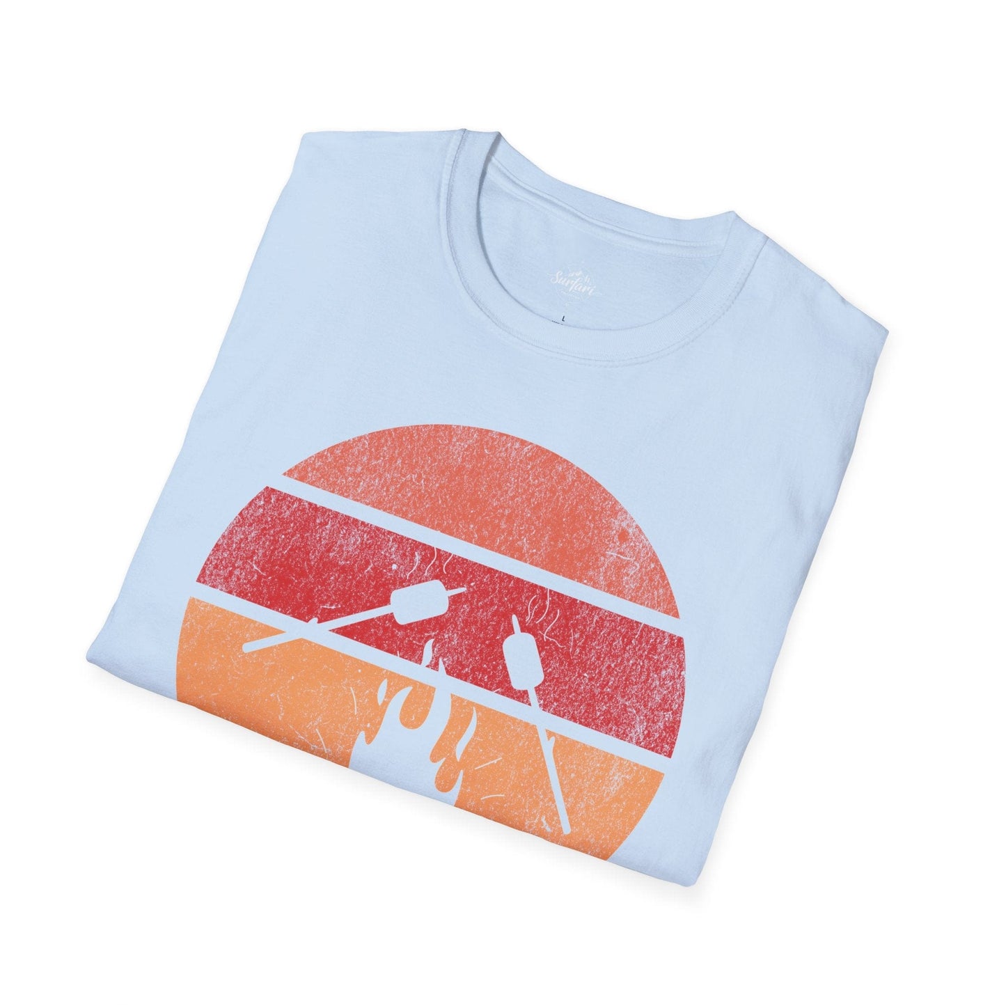 Retro Sunset Roasting Marshmallows
