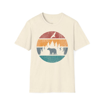 Retro Sunset California Bear