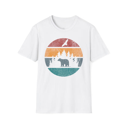 Retro Sunset California Bear
