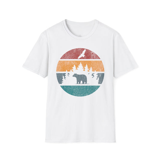 Retro Sunset California Bear