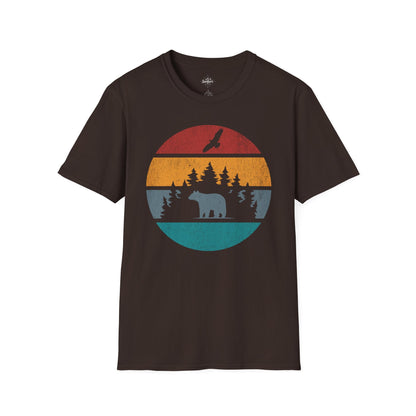 Retro Sunset California Bear