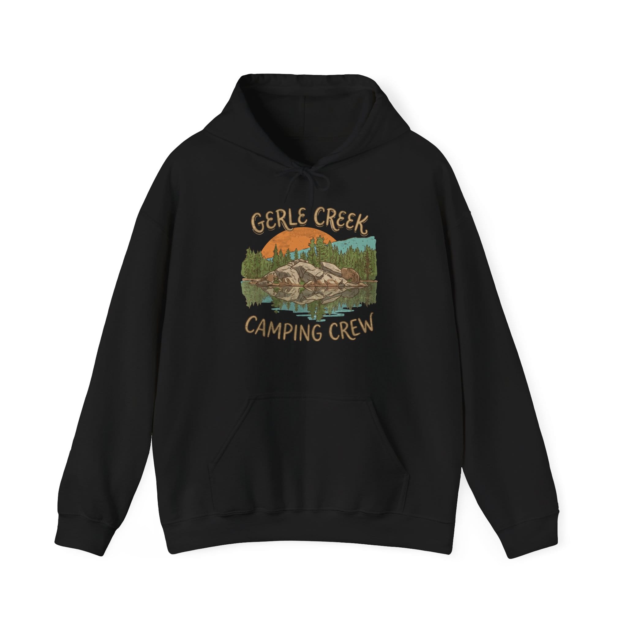 Printify Hoodie Black / S Gerle Creek Camping Crew Hoodie