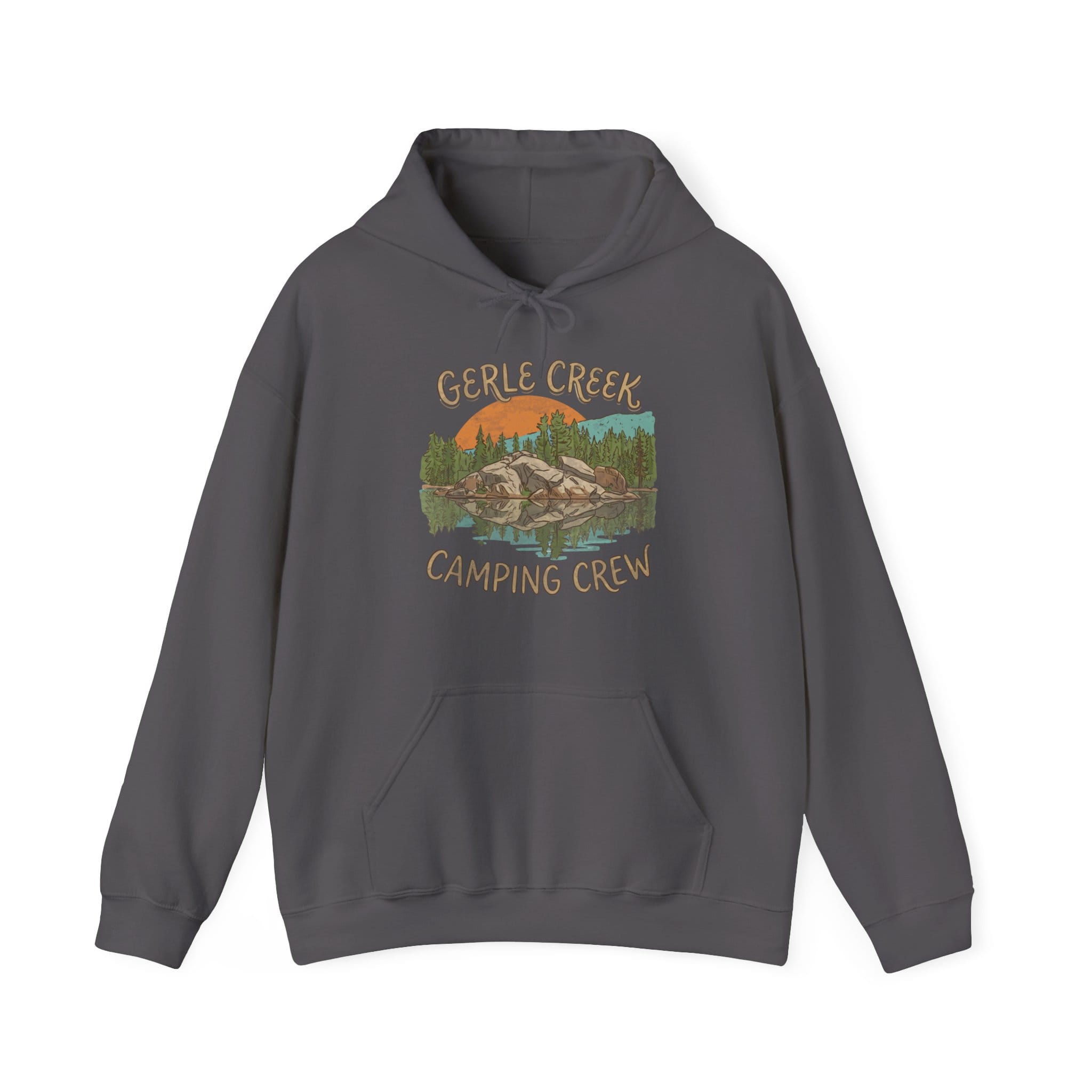 Printify Hoodie Charcoal / S Gerle Creek Camping Crew Hoodie