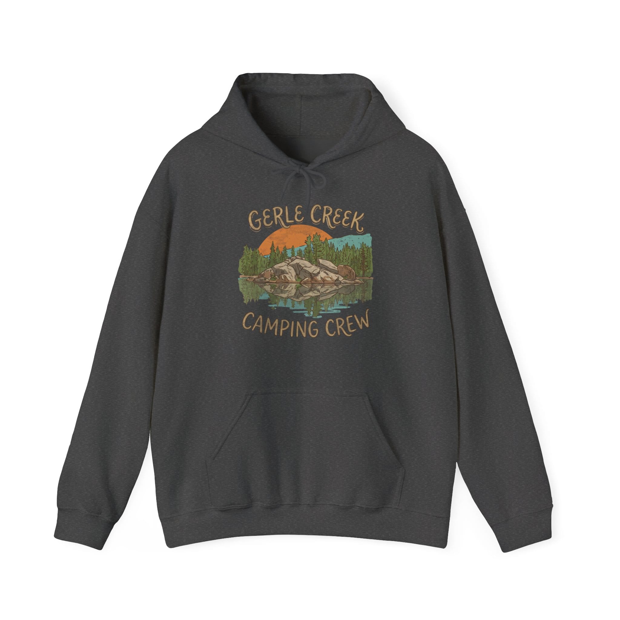 Printify Hoodie Dark Heather / S Gerle Creek Camping Crew Hoodie