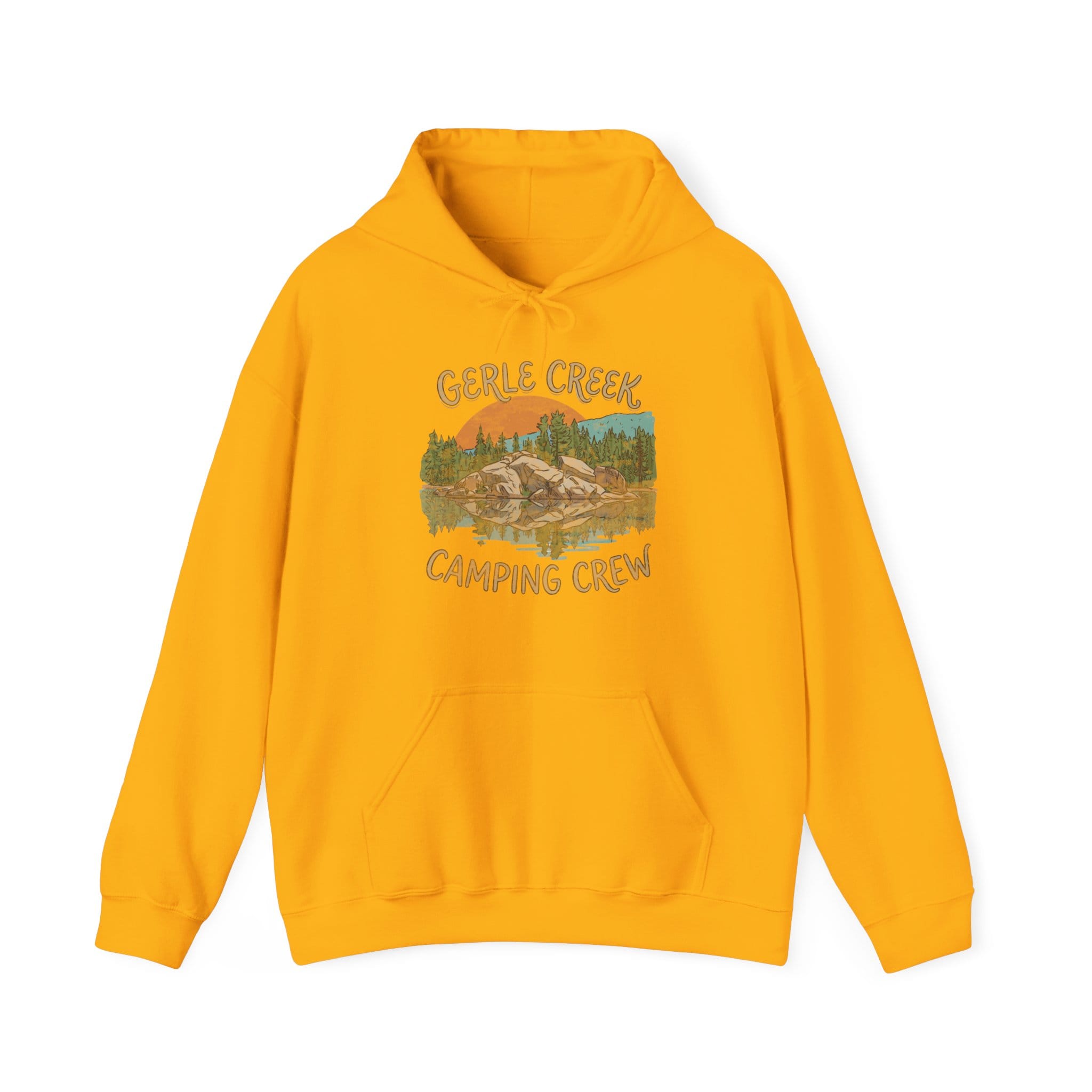 Printify Hoodie Gold / S Gerle Creek Camping Crew Hoodie