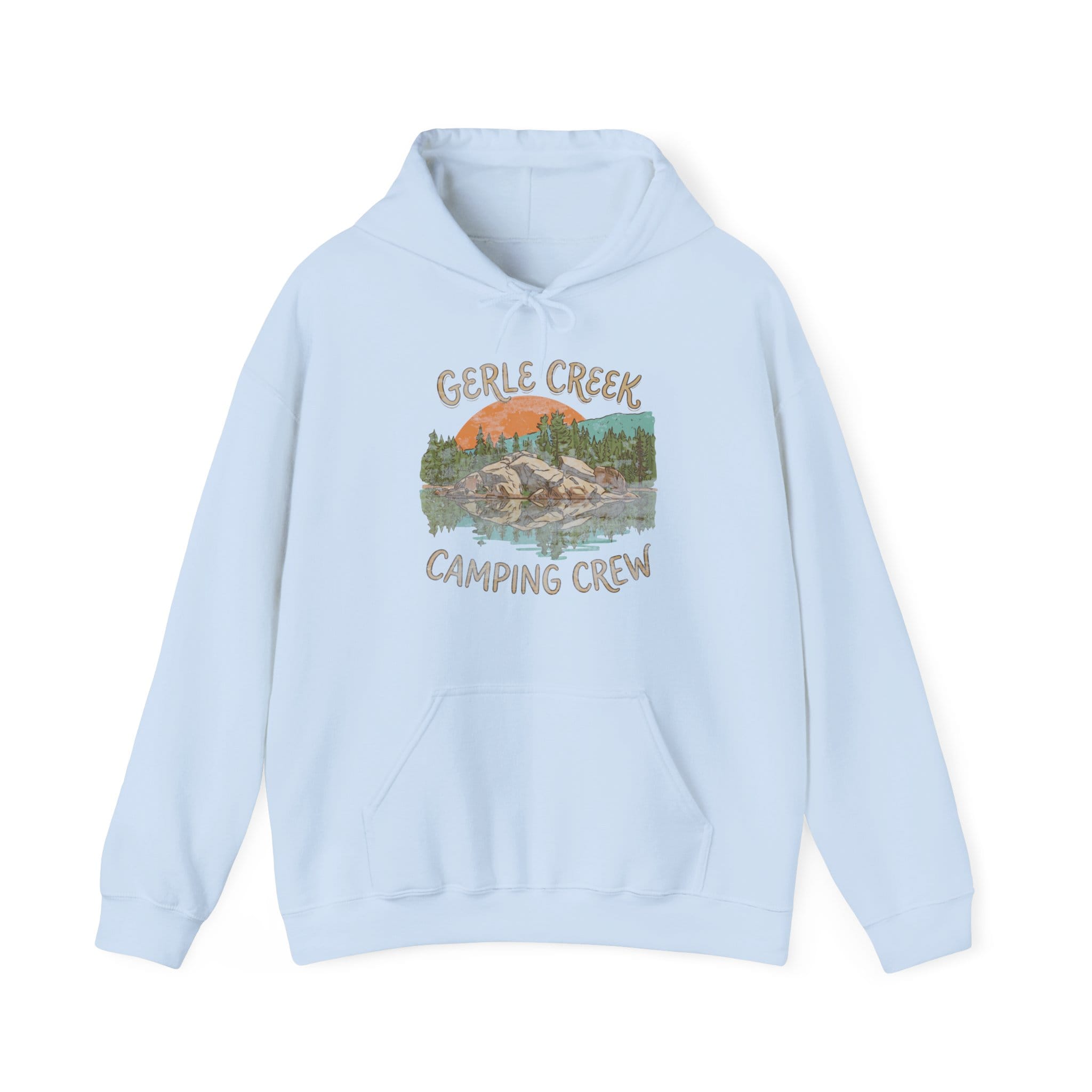 Printify Hoodie Light Blue / S Gerle Creek Camping Crew Hoodie