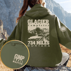 Printify Hoodie Military Green / S Glacier NP Completer