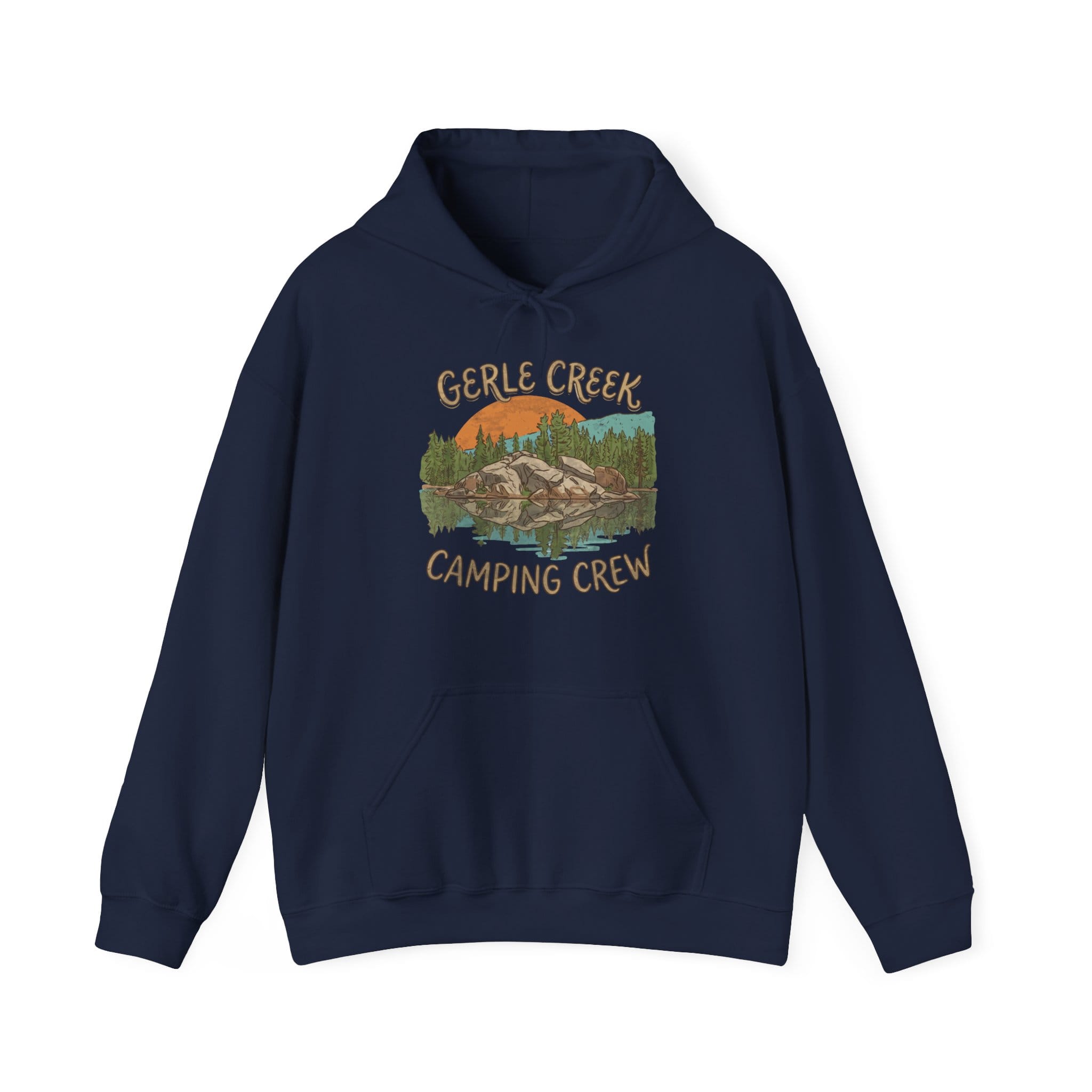 Printify Hoodie Navy / S Gerle Creek Camping Crew Hoodie