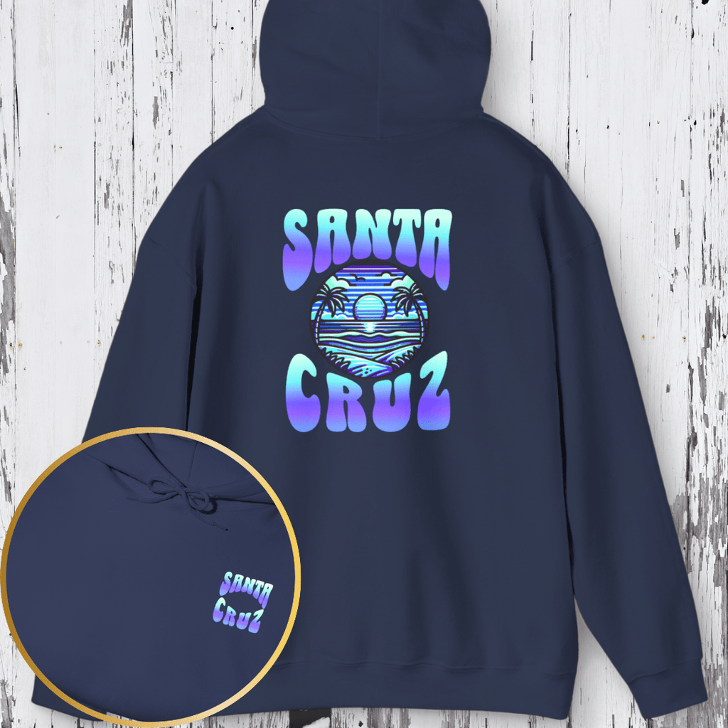 Printify Hoodie Navy / S Santa Cruz Hoodie Unisex Heavy Blend™ Hooded Sweatshirt