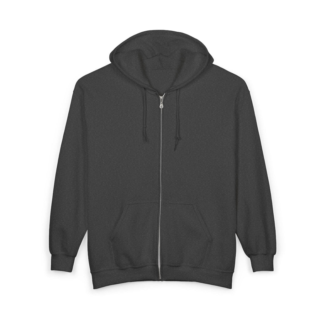Printify Hoodie S / Dark Heather Zip Up Hoodie