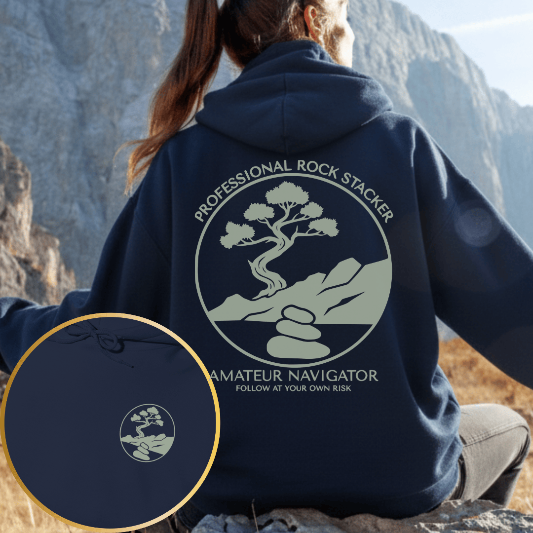 Printify Hoodie S / Navy Professional Rock Stacker