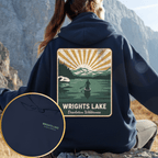 Printify Hoodie S / Navy Wrights Lake Desolation Wilderness