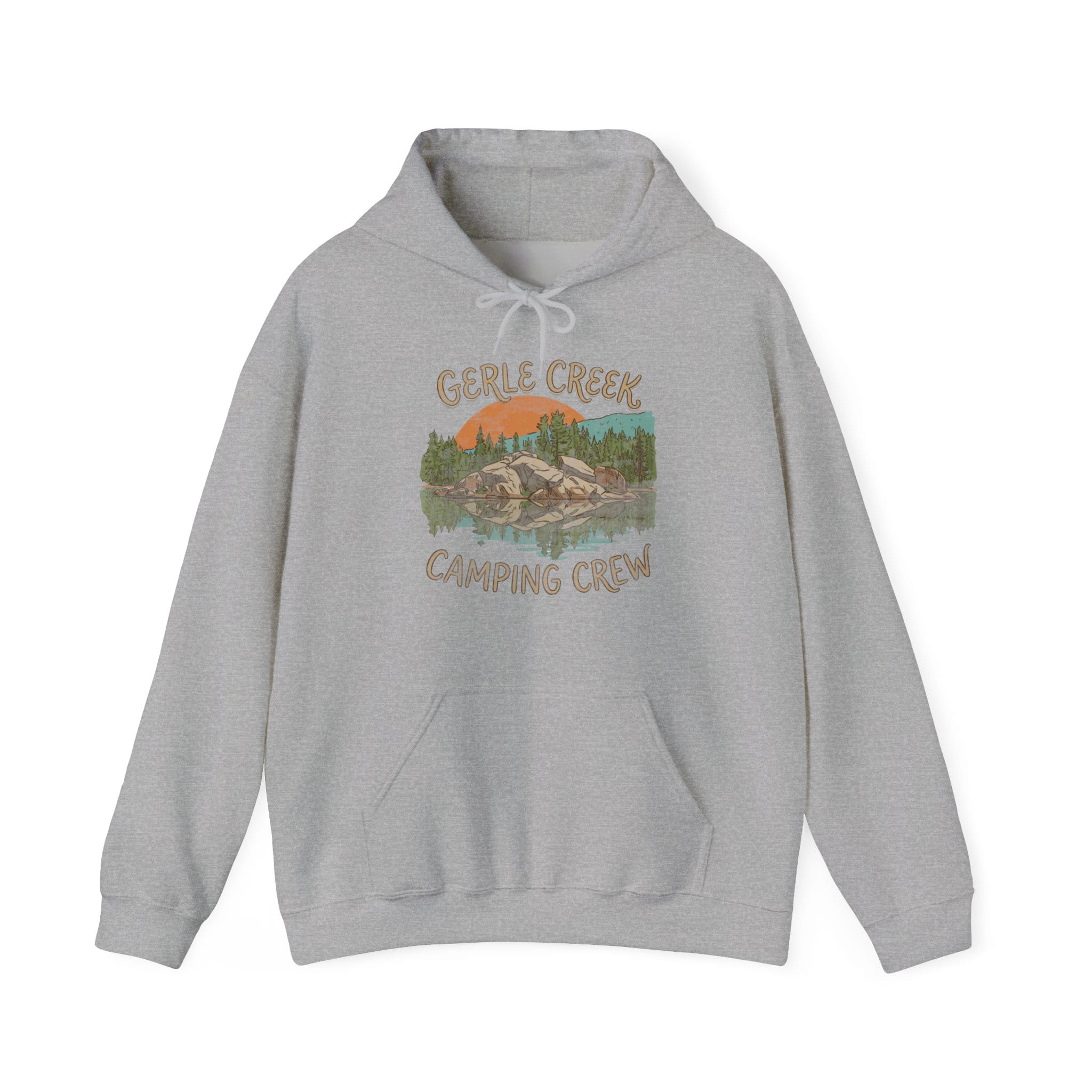 Printify Hoodie Sport Grey / S Gerle Creek Camping Crew Hoodie