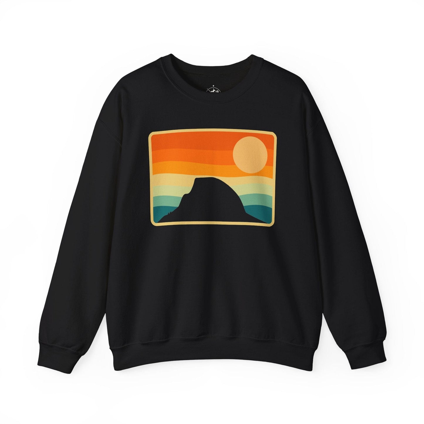 Printify Sweatshirt Black / S Rainbow Half Dome