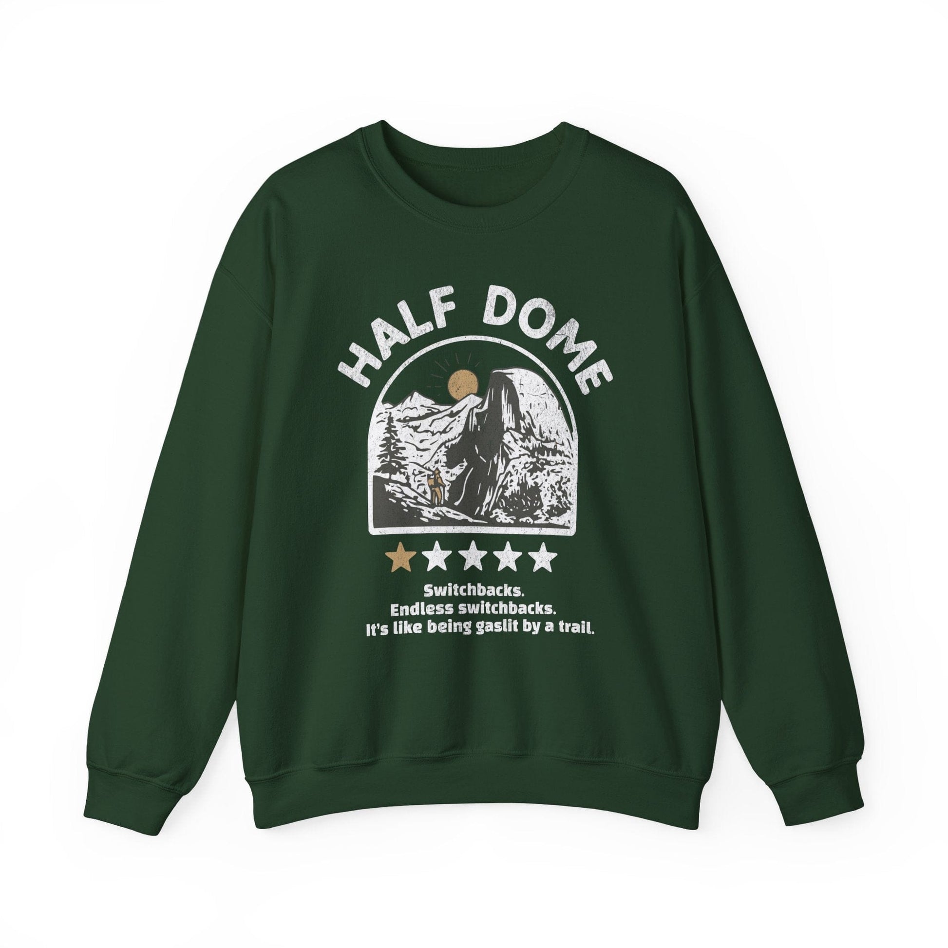 Printify Sweatshirt Forest Green / S Half dome 1 Star