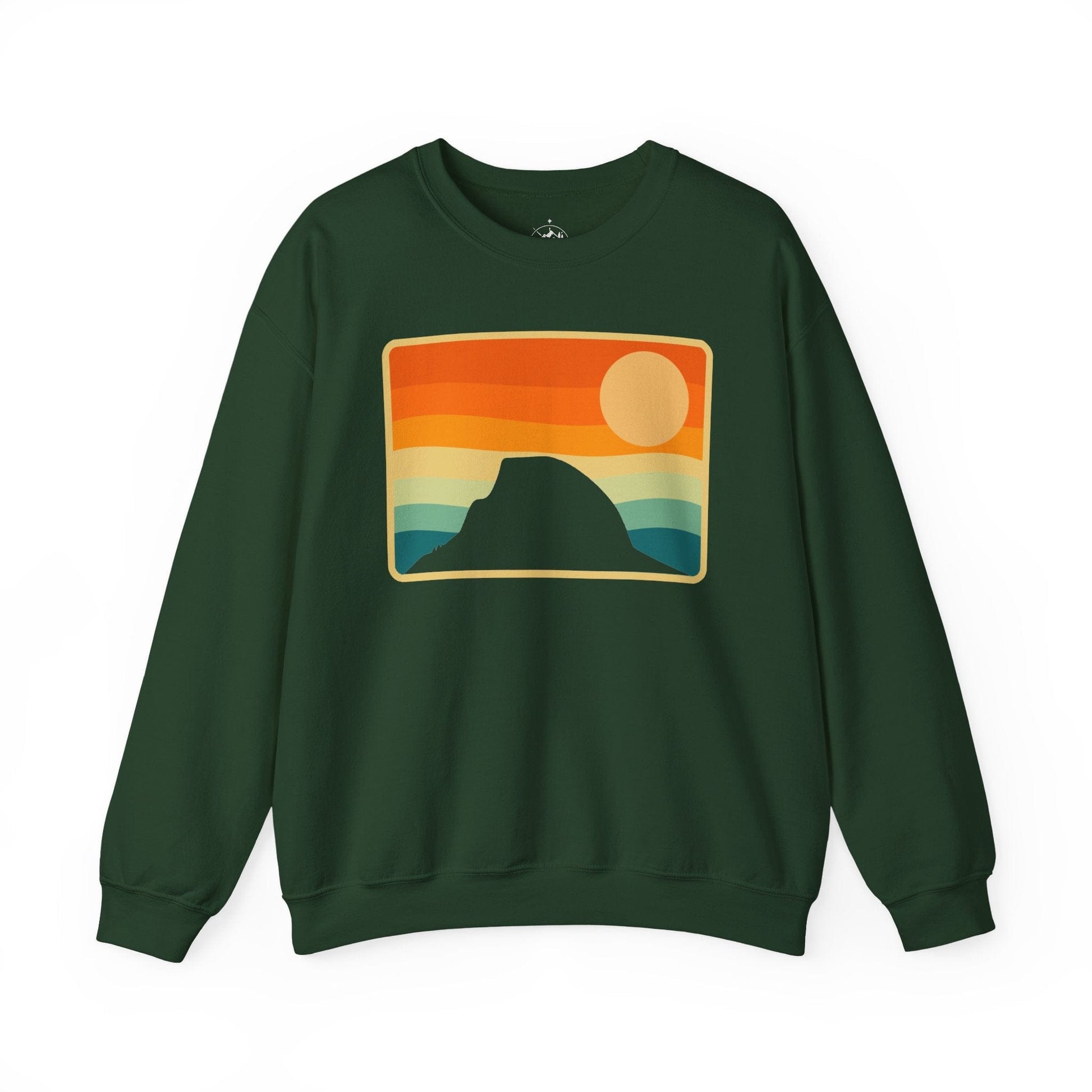 Printify Sweatshirt Forest Green / S Rainbow Half Dome
