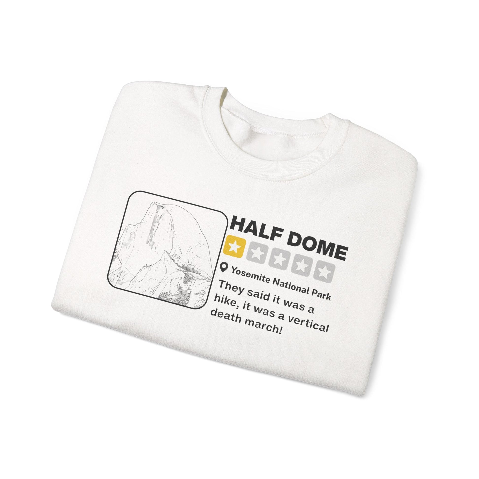 Printify Sweatshirt Half Dome Yelp Death March