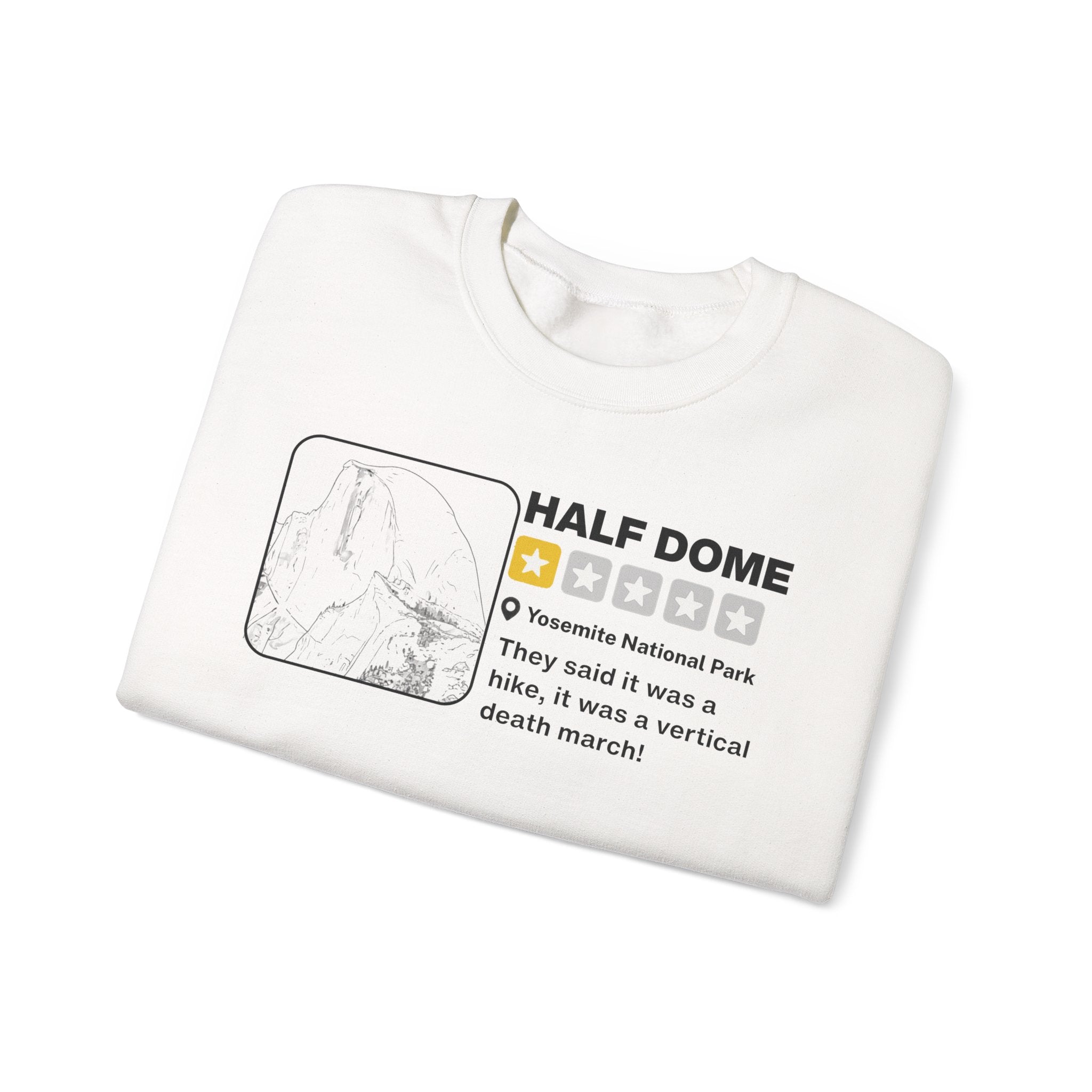Printify Sweatshirt Half Dome Yelp Death March