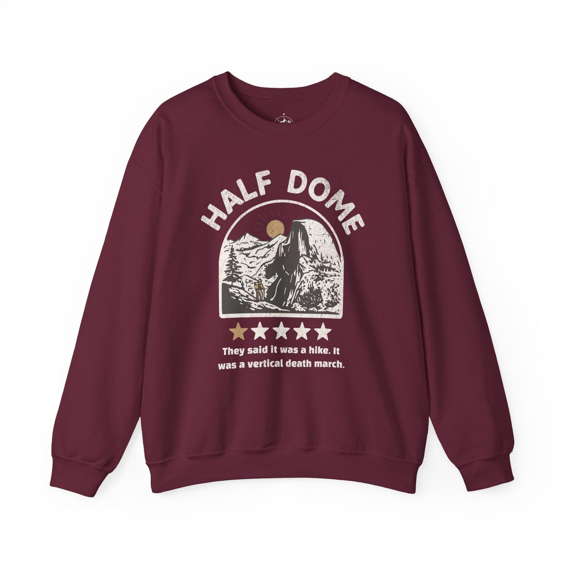 Printify Sweatshirt Maroon / S Half Dome 1 Star Review