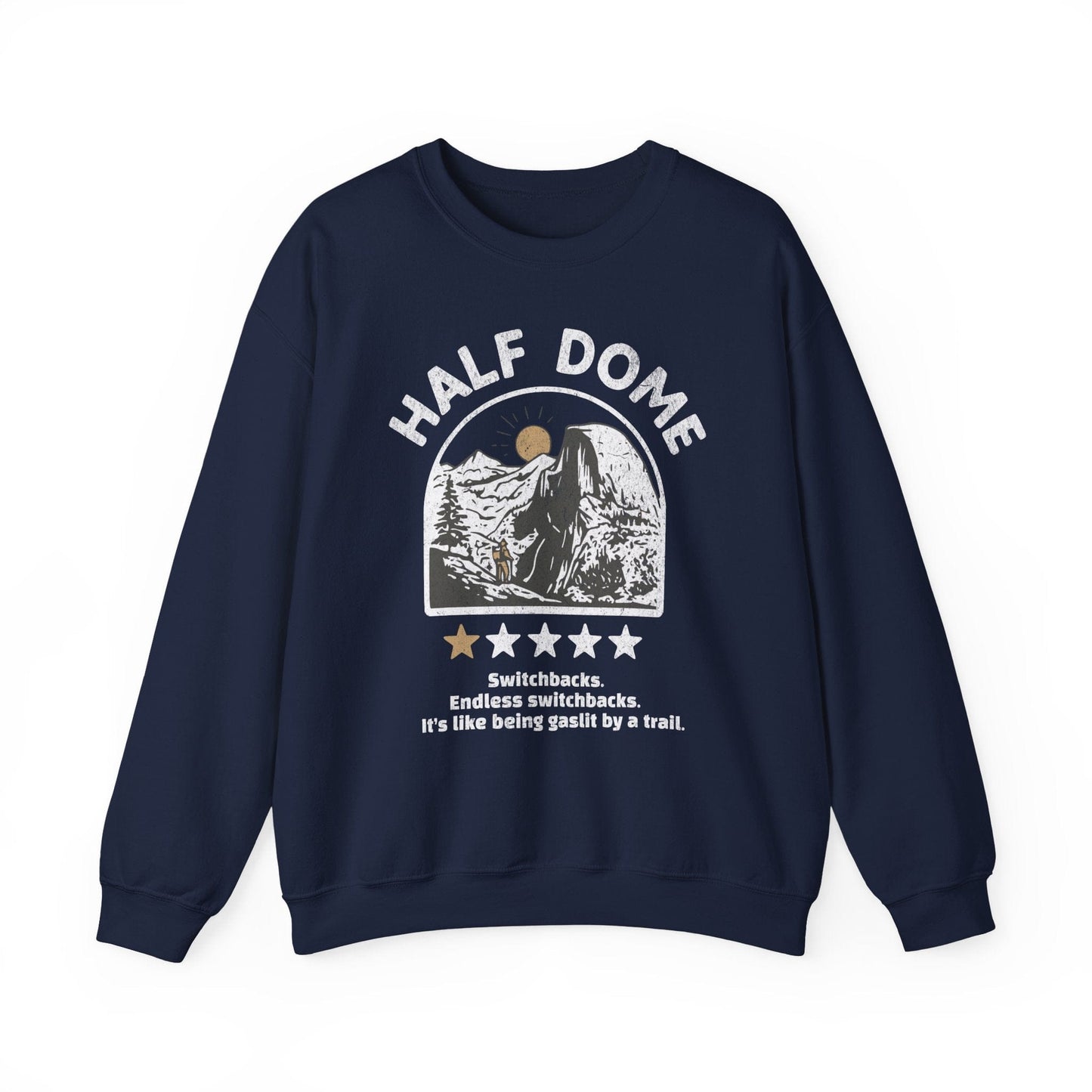 Printify Sweatshirt Navy / S Half dome 1 Star