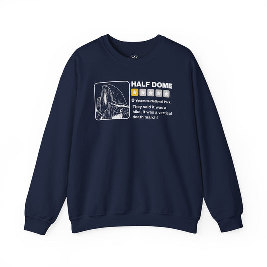 Printify Sweatshirt Navy / S Half Dome Yelp Death March