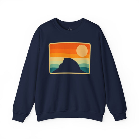 Printify Sweatshirt Navy / S Rainbow Half Dome