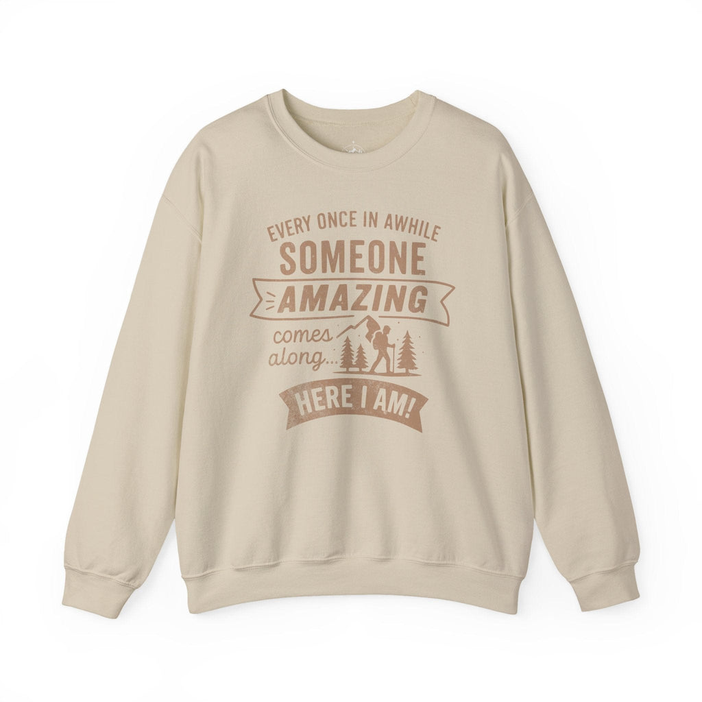 Printify Sweatshirt Sand / S Someone Amazing Crewneck Sweatshirt
