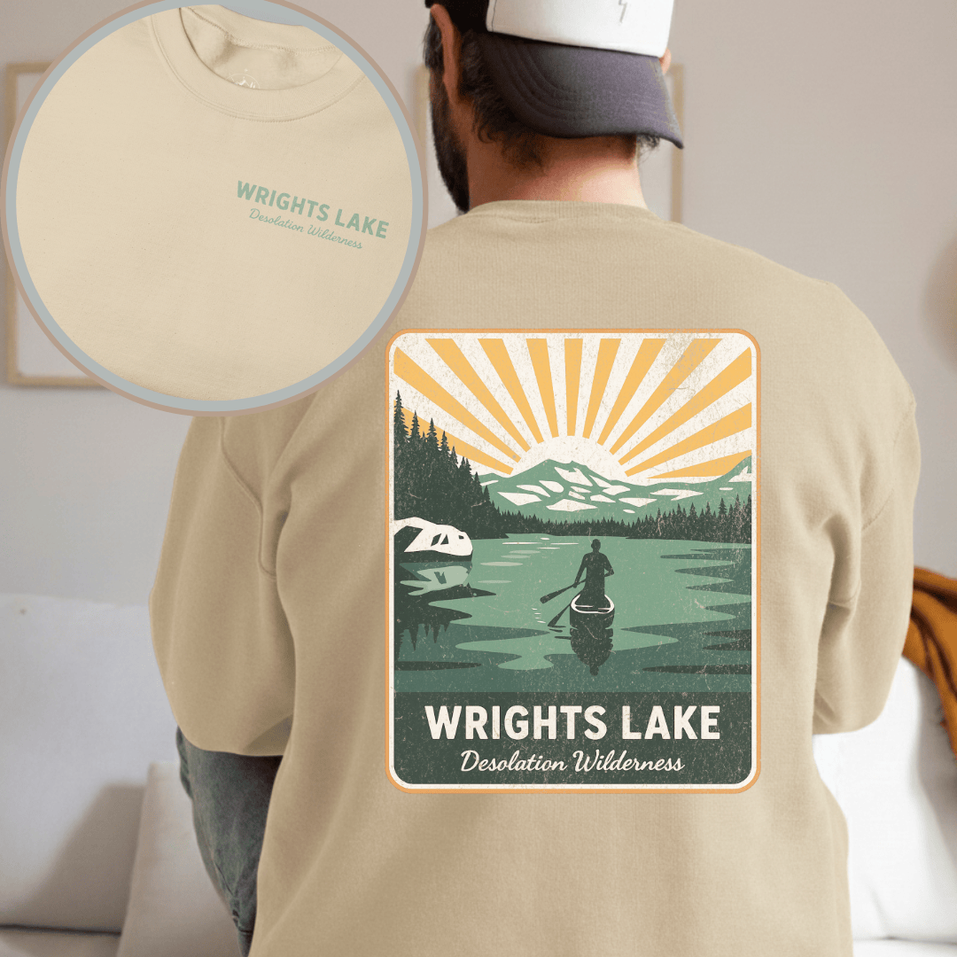 Printify Sweatshirt Sand / S Wrights Lake Desolation Wilderness