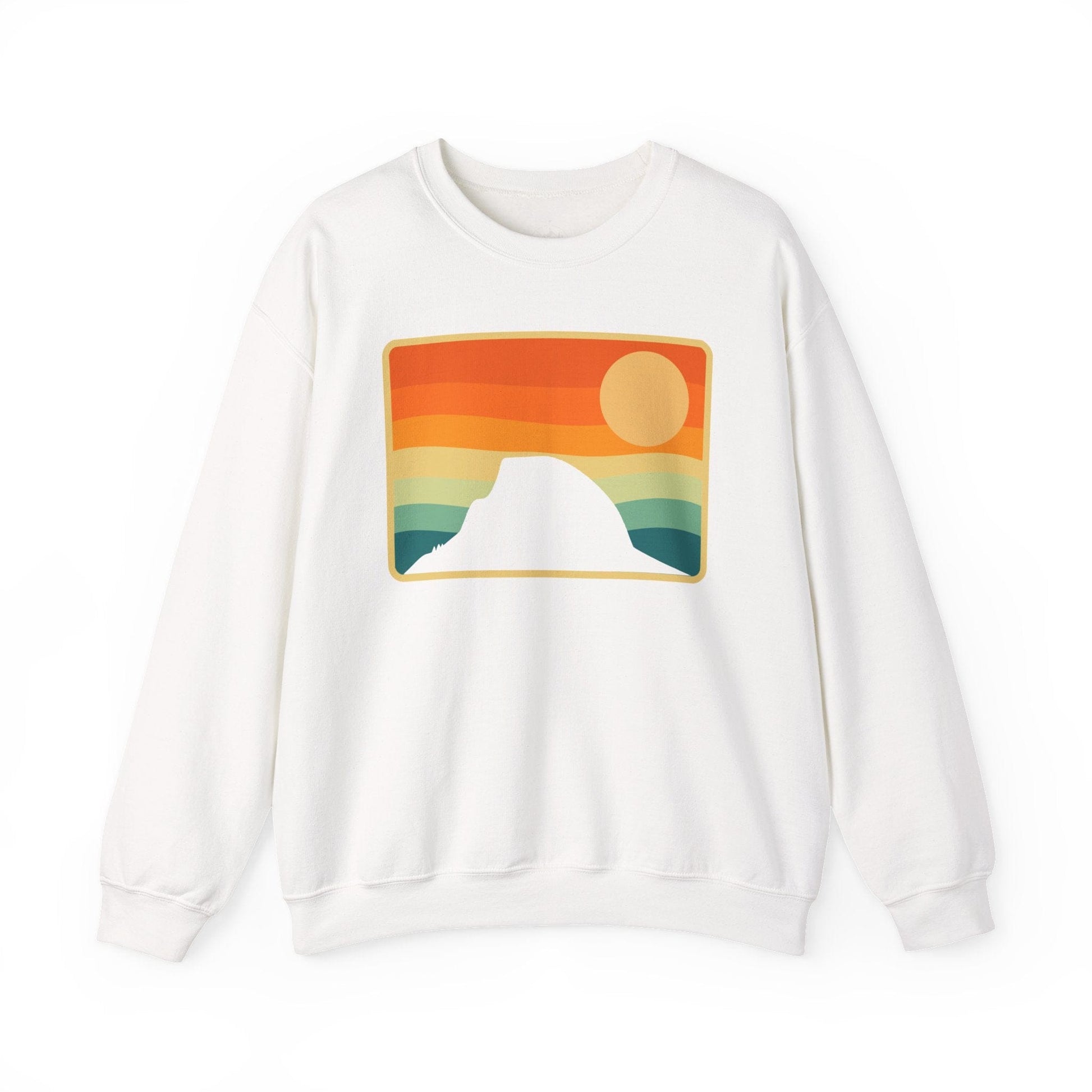 Printify Sweatshirt White / S Rainbow Half Dome