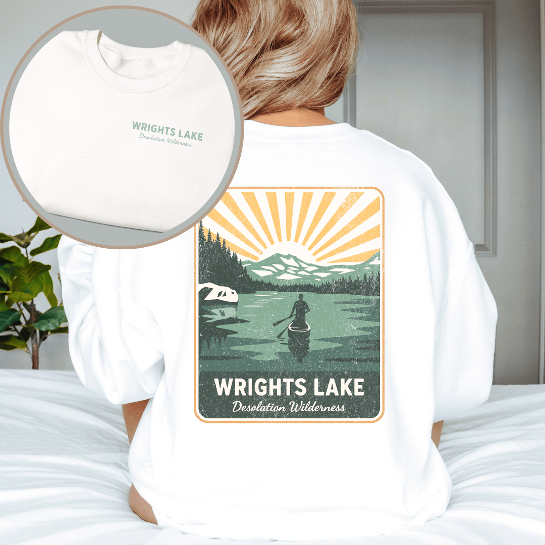 Printify Sweatshirt White / S Wrights Lake Desolation Wilderness