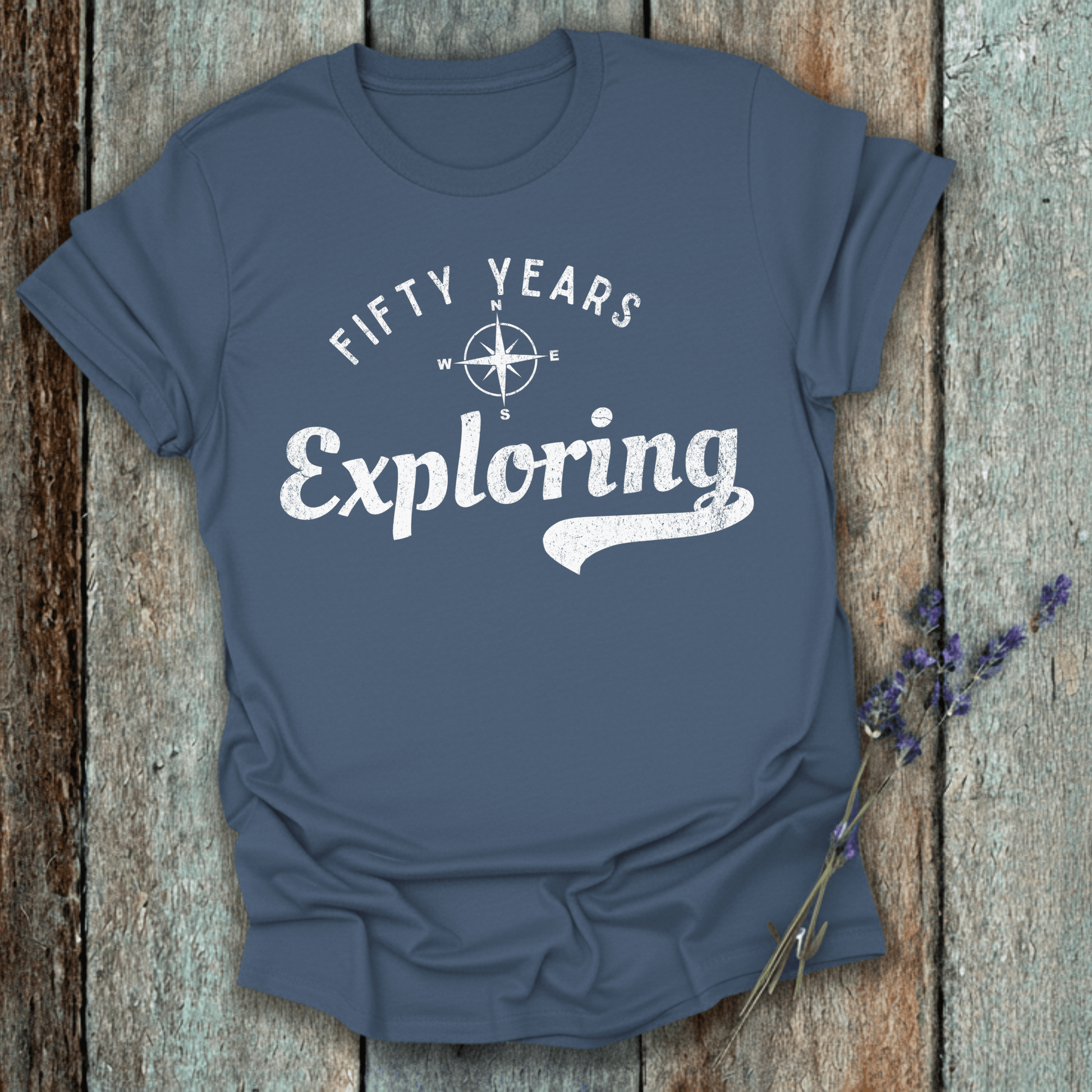 Printify T-Shirt 50 Years Exploring