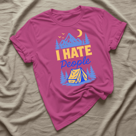 Printify T-Shirt Antique Heliconia / S I hate people