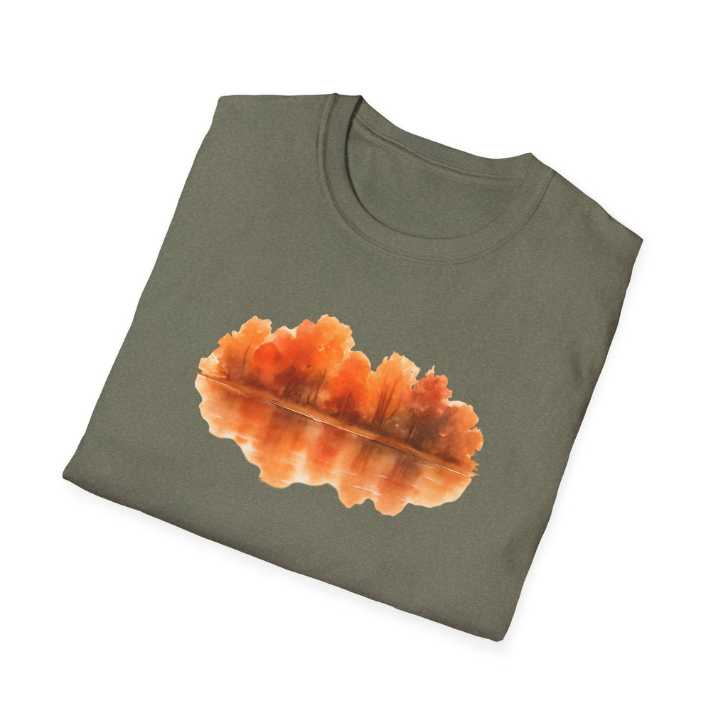 Printify T-Shirt Autumn Lake Reflection T-Shirt