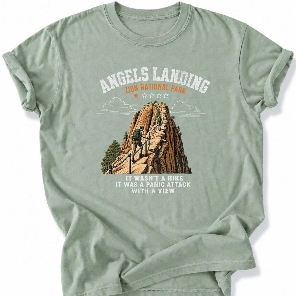 Printify T-Shirt Bay / S 1 star - Angels Landing Panic Attack light shirts