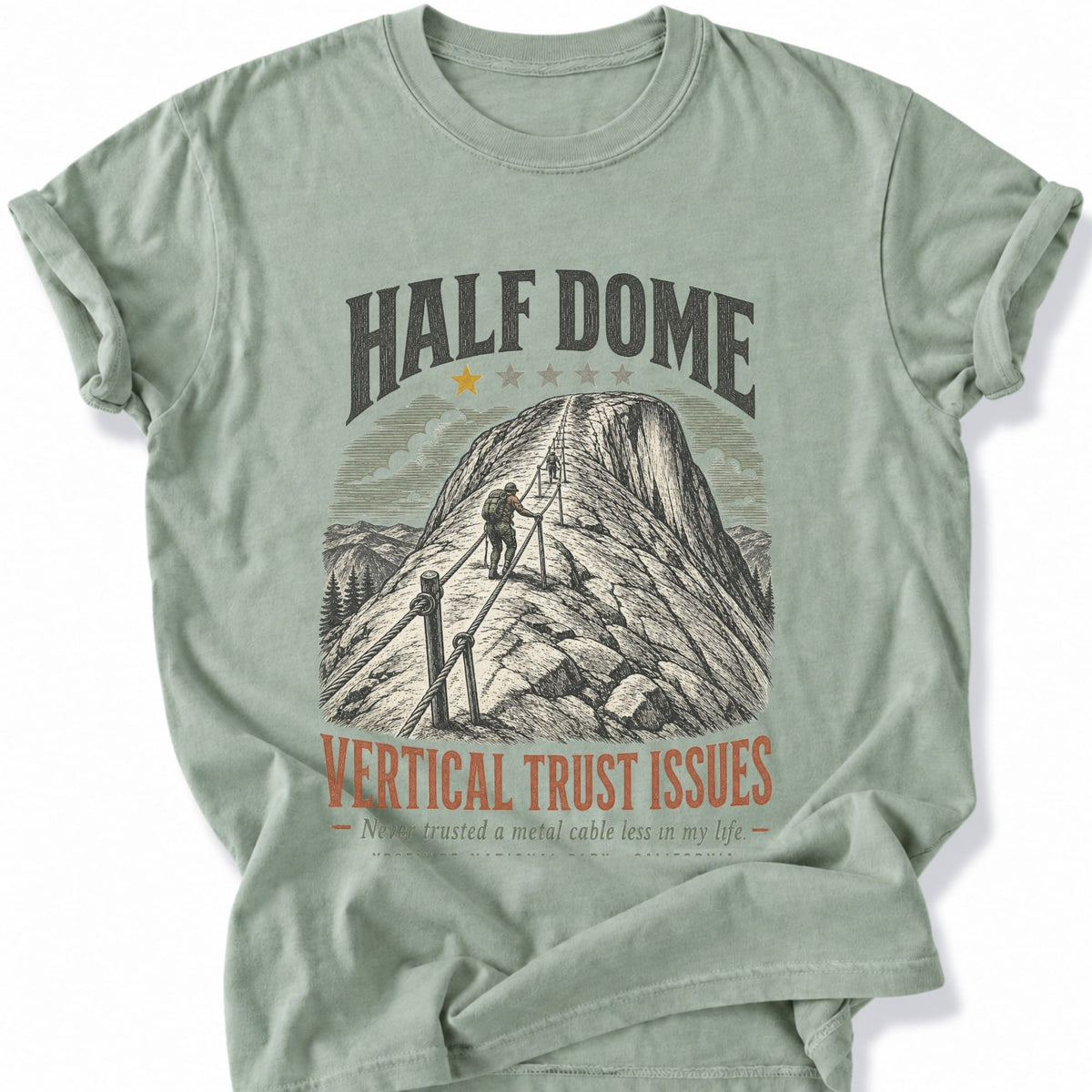Printify T-Shirt Bay / S 1 star - Half dome Trust issues